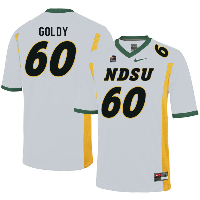 Men #60 Ben Goldy North Dakota State Bison College Football Jerseys Sale-White - Click Image to Close